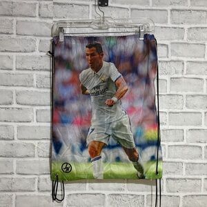 Drawstring Bag Cristiano Ronaldo Soccer Player Print, fly Emirates